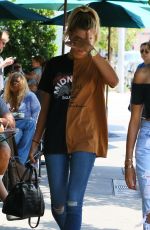 HAILEY BALDWIN and MADISON BEER Out in West Hollywood 08/08/2016