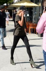 HAILEY BALDWIN at Urth Cafe in Beverly Hills 08/18/2016