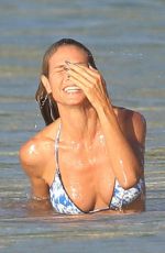 HEIDI KLUM in Bikini at a Beach in Caribbean 08/07/2016