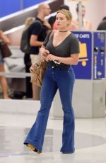 HILARY DUFF at JFK Airport in New York 08/07/2016