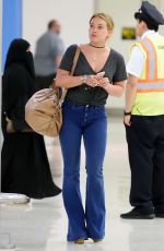 HILARY DUFF at JFK Airport in New York 08/07/2016
