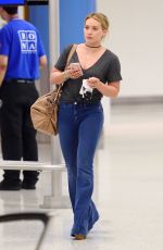 HILARY DUFF at JFK Airport in New York 08/07/2016