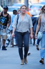 HILARY DUFF Heading to La Esquina Restaurant in New York 08/16/2016