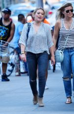 HILARY DUFF Heading to La Esquina Restaurant in New York 08/16/2016