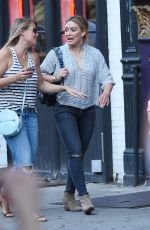 HILARY DUFF Heading to La Esquina Restaurant in New York 08/16/2016