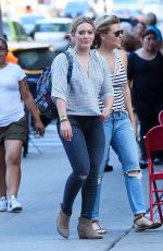 HILARY DUFF Heading to La Esquina Restaurant in New York 08/16/2016