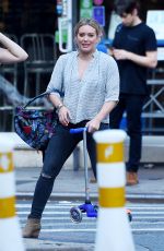 HILARY DUFF Heading to La Esquina Restaurant in New York 08/16/2016
