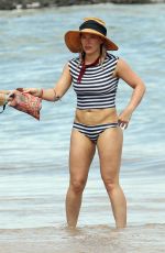 HILARY DUFF in Bikini Bottom at a Beach in Malibu 08/04/2016