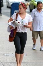 HILARY DUFF Leaves a Gym in New York 08/18/2016