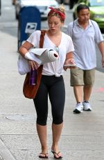 HILARY DUFF Leaves a Gym in New York 08/18/2016