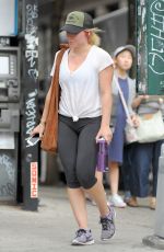 HILARY DUFF Leaves a Gym in New York 08/18/2016