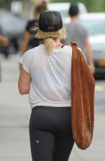 HILARY DUFF Leaves a Gym in New York 08/18/2016