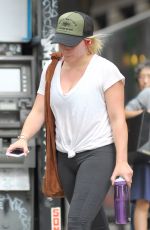 HILARY DUFF Leaves a Gym in New York 08/18/2016