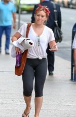HILARY DUFF Leaves a Gym in New York 08/18/2016