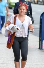 HILARY DUFF Leaves a Gym in New York 08/18/2016