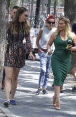 HILARY DUFF on the Set of 