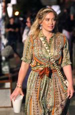 HILARY DUFF on the Set of 