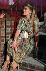 HILARY DUFF on the Set of 