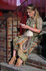 HILARY DUFF on the Set of 