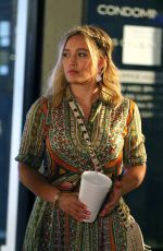 HILARY DUFF on the Set of 