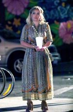 HILARY DUFF on the Set of 
