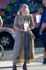 HILARY DUFF on the Set of 