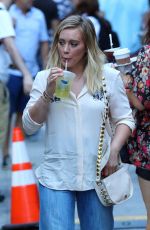 HILARY DUFF on the Set of 