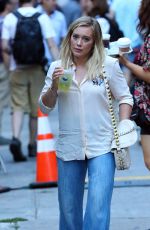 HILARY DUFF on the Set of 