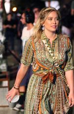 HILARY DUFF on the Set of 