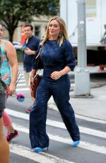 HILARY DUFF on the Set of 
