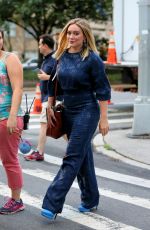 HILARY DUFF on the Set of 