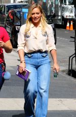 HILARY DUFF on the Set of 