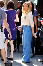HILARY DUFF on the Set of 