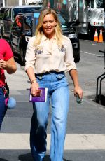 HILARY DUFF on the Set of 