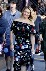 HILARY DUFF on the Set of 