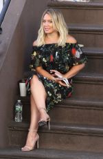 HILARY DUFF on the Set of 
