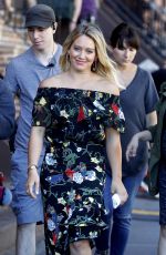 HILARY DUFF on the Set of 