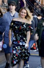 HILARY DUFF on the Set of 