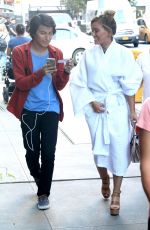 HILARY DUFF on the Set of 