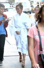 HILARY DUFF on the Set of 
