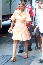 HILARY DUFF on the Set of 