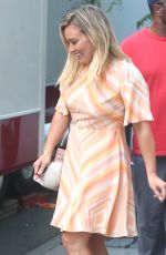 HILARY DUFF on the Set of 
