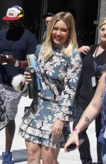 HILARY DUFF on the Set of 