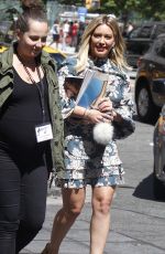 HILARY DUFF on the Set of 