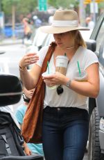 HILARY DUFF Out in New York 08/18/2016