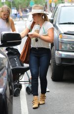 HILARY DUFF Out in New York 08/18/2016