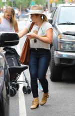 HILARY DUFF Out in New York 08/18/2016