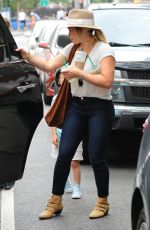 HILARY DUFF Out in New York 08/18/2016