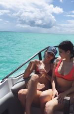 KYLIE JENNER in Bikini Celebrates Her 19th Birthday at a Beach in Turks & Caicos 10/08/2016