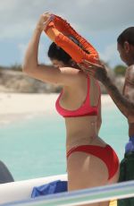 KYLIE JENNER in Bikini Celebrates Her 19th Birthday at a Beach in Turks & Caicos 10/08/2016
